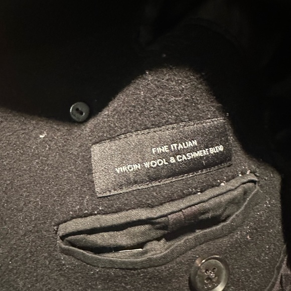 Babaton Cashmere & Wool Coat, Black, Size L - Picture 8 of 8